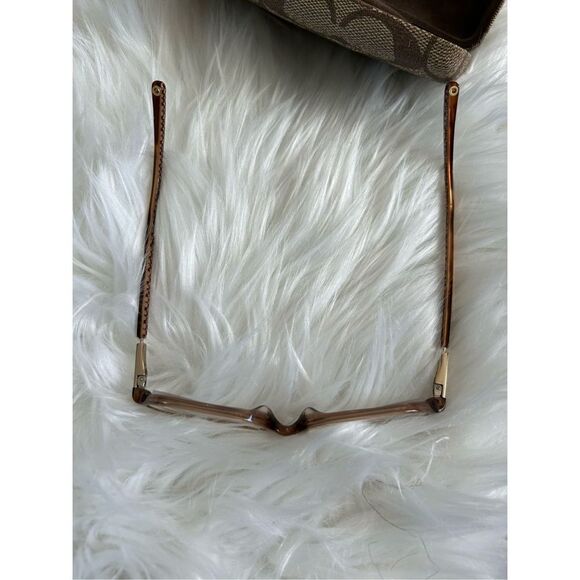 Coach Margarete toffee Eyeglasses Frames Full Rim Transparent Brown Clear Womens - Picture 3 of 9